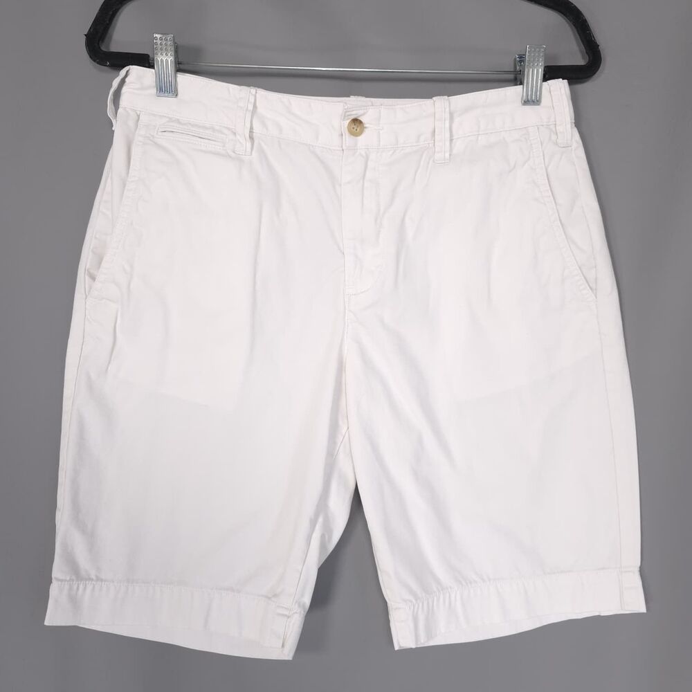 POLO RALPH LAUREN Women's Chino Bermuda Shorts 6 White 100% Cotton